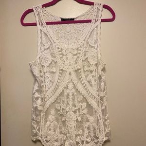 DULCIELACE TOP MEDIUM WHITE